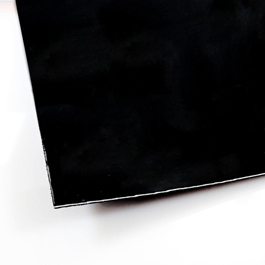 [Incudo] Black/White/Black Plain Celluloid Sheet - 380x270x2mm, 3-Ply