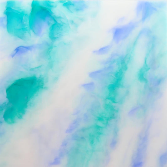 Incudo Blue and Green Marble Acrylic Sheet - 250x150x3mm