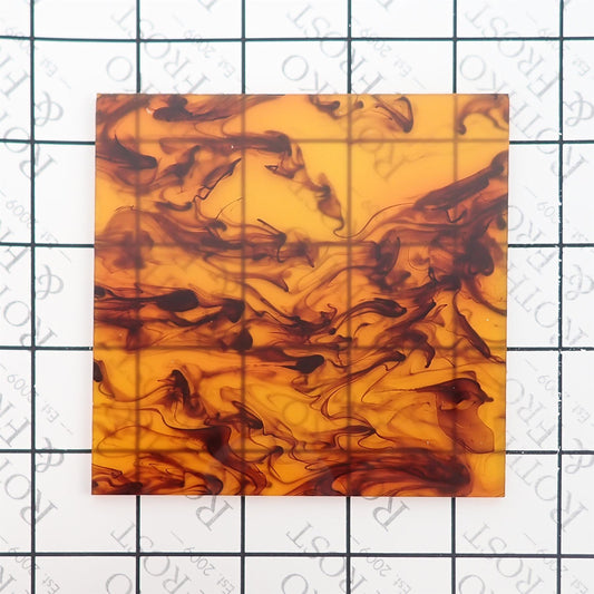 Incudo Yellow Tortoiseshell Acrylic Sheet - 300x250x3mm