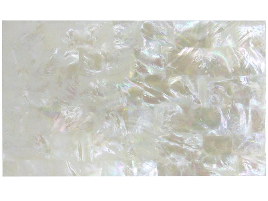 Incudo White Mother of Pearl Laminate Shell Veneer - 240x140x0.5mm