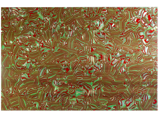 Borderlands Green and Red Shell PVC Sheet - 430x290x2.5mm (16.9x11.42x0.1"), 4-Ply
