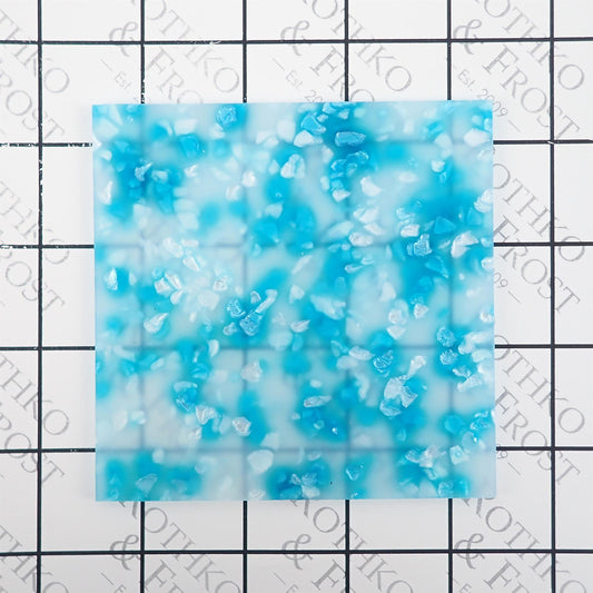 Incudo Cyan Blue Crystal Acrylic Sheet - 600x400x3mm