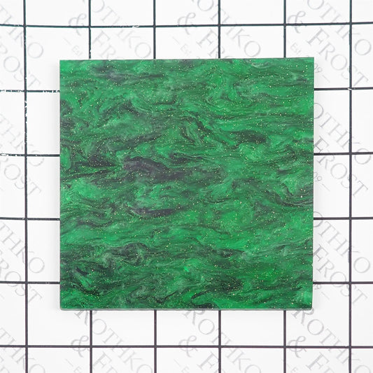Incudo Green/Purple Glittering Smoky Acrylic Sheet - 300x250x3mm