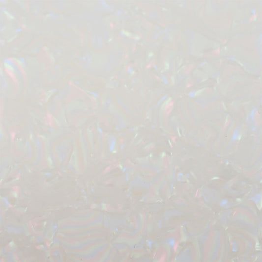 Incudo Pearl White Pearloid Celluloid Laminate Acrylic Sheet - 300x200x3mm (11.8x7.87x0.12")
