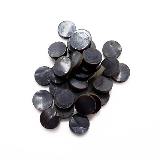 [Incudo] Black Pearloid Celluloid Dot Inlays - 5mm, Pack of 20, Circle