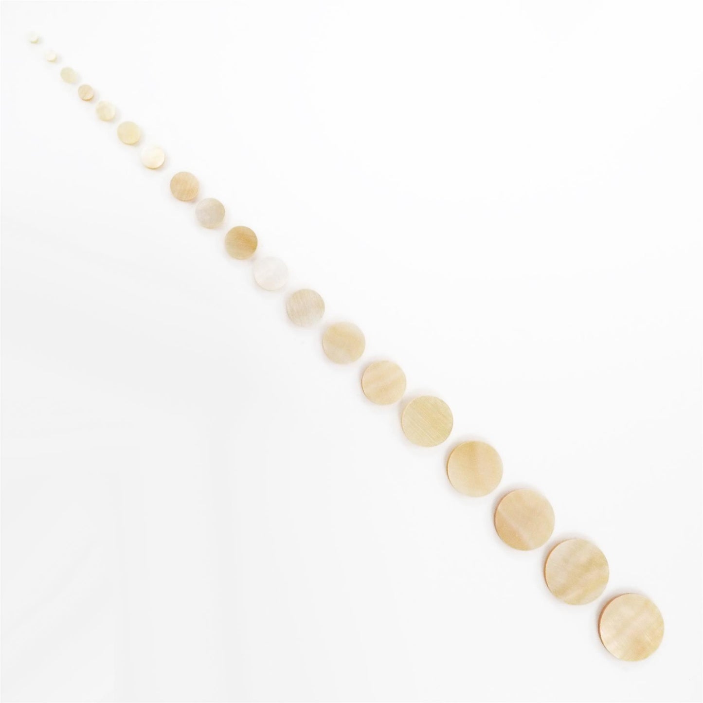 [Incudo] Gold Mother of Pearl Dot Inlay - 6mm, Circle