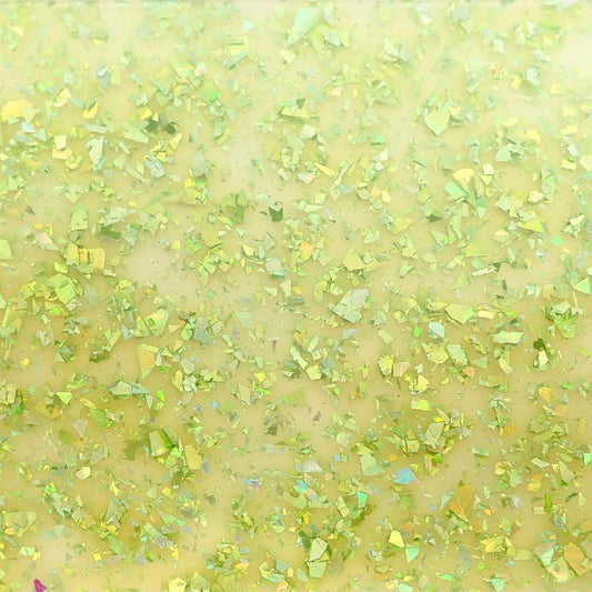 [Incudo] Green Transparent Chunky Glitter Acrylic Sheet - 600x500x3mm