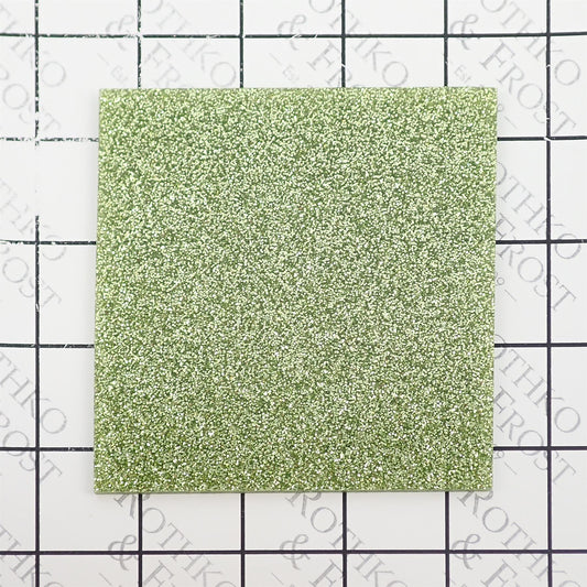 [Incudo] Bright Green Glitter Acrylic Sheet - 600x500x3mm