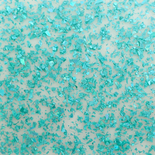 [Incudo] Turquoise Transparent Chunky Glitter Acrylic Sheet - 600x500x3mm