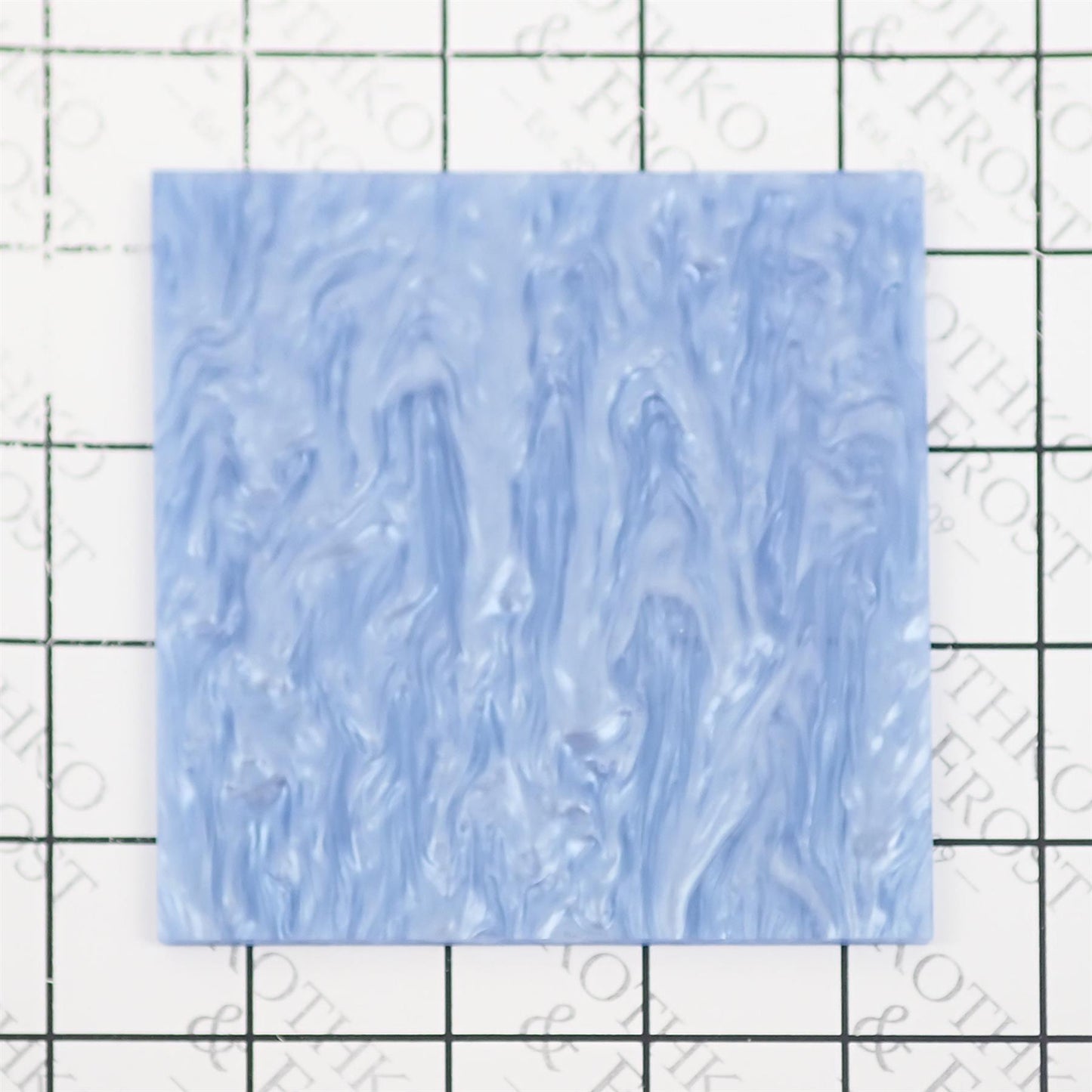 [Incudo] Steel Blue Pearl Acrylic Sheet - 98x98x3mm, Sample