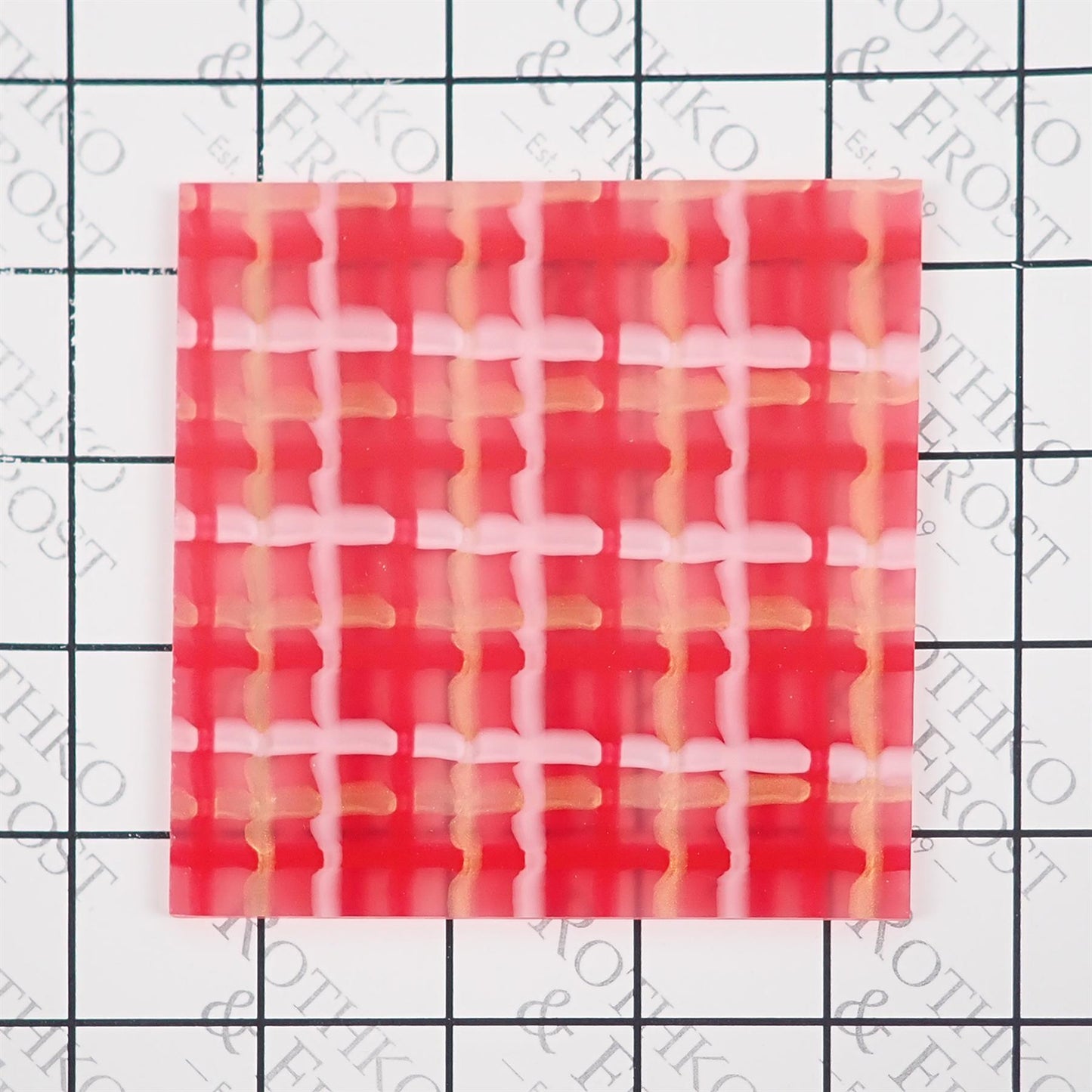 [Incudo] Red Tartan Acrylic Sheet - 1000x600x3mm