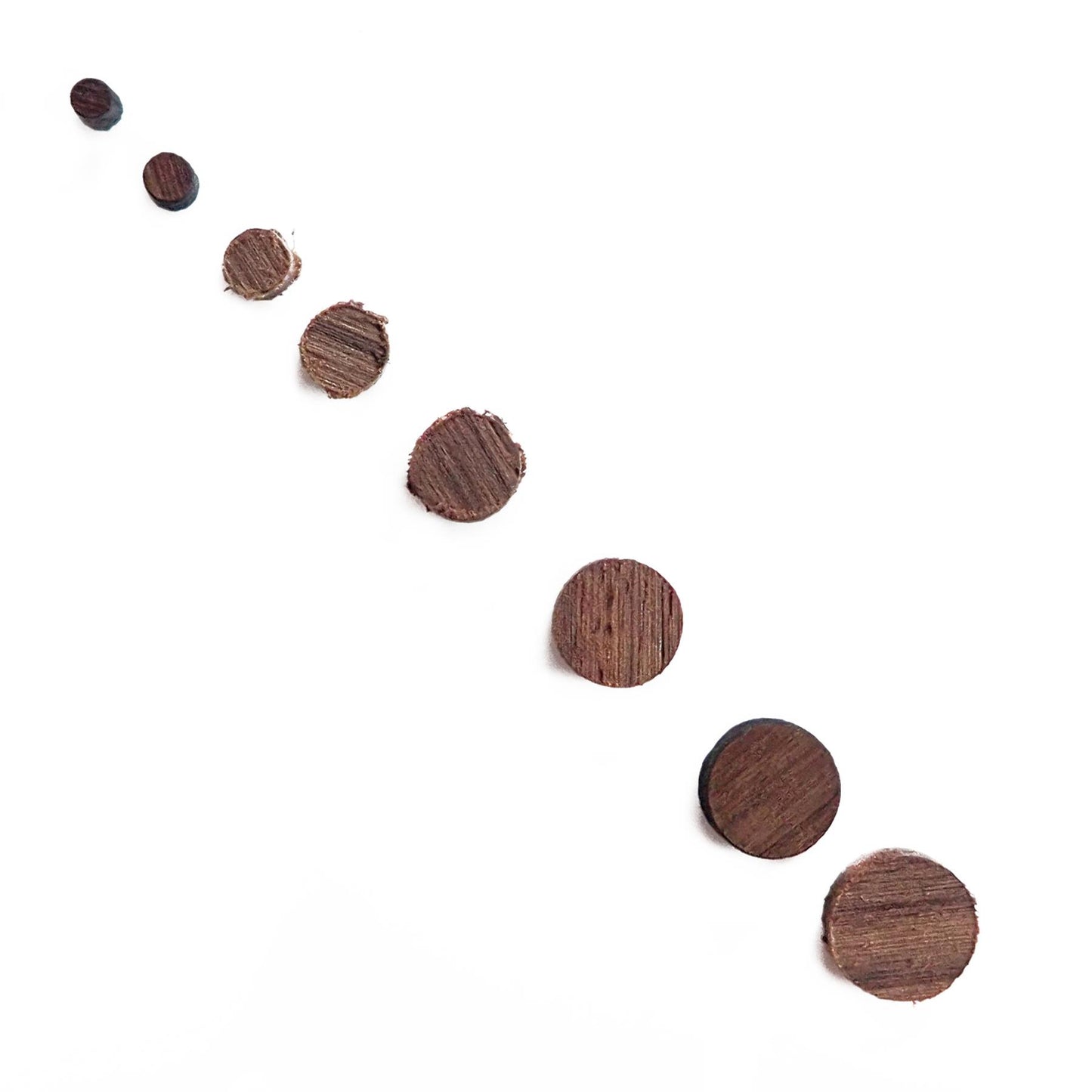 [Incudo] Indian Rosewood Dot Inlays - 6mm, Pack of 20, Circle