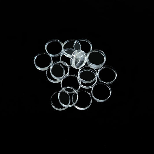 [Incudo] Clear Plain Acrylic Dot Inlays - 6mm, Pack of 20, Circle