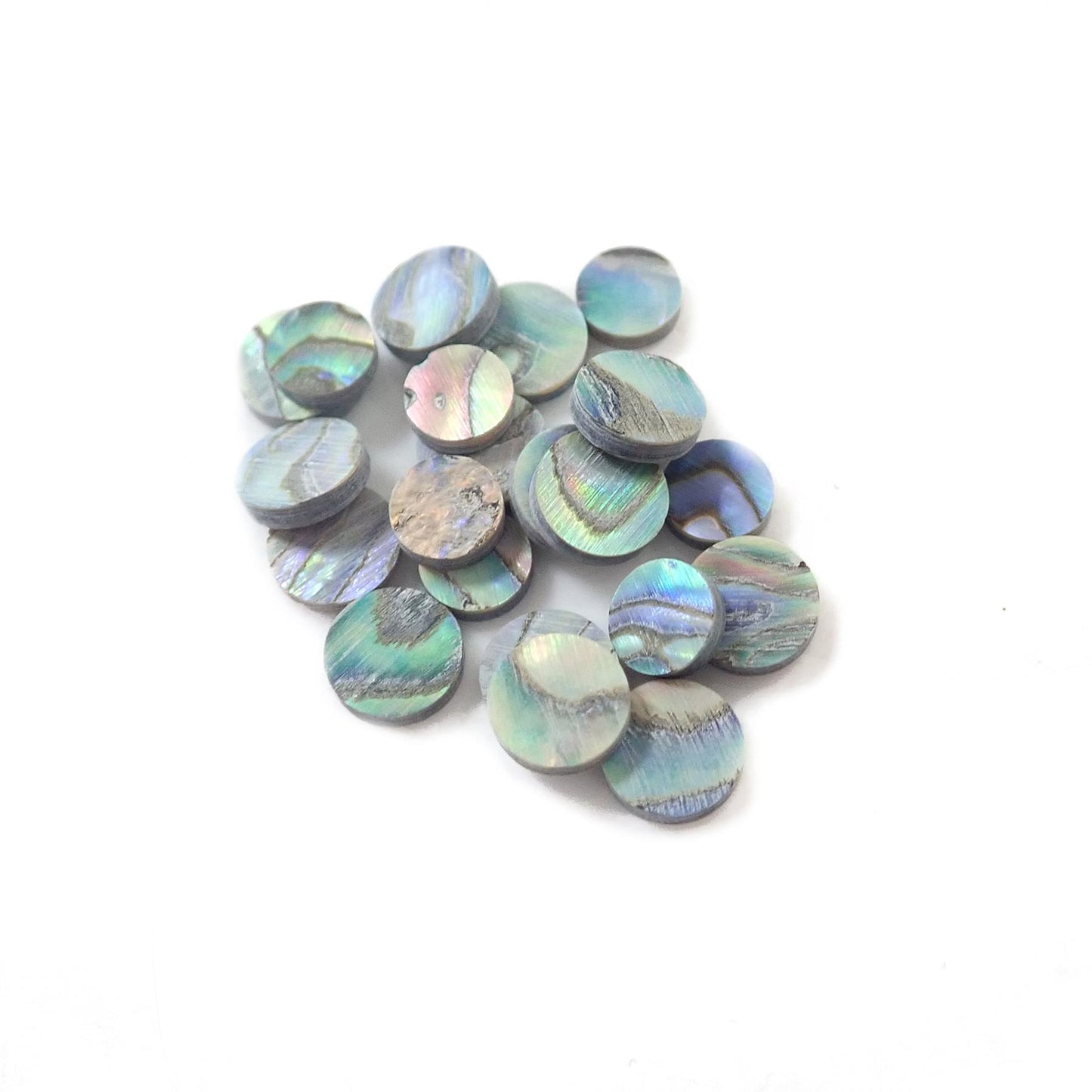 [Incudo] Paua Abalone Dot Inlay - 6mm, Circle