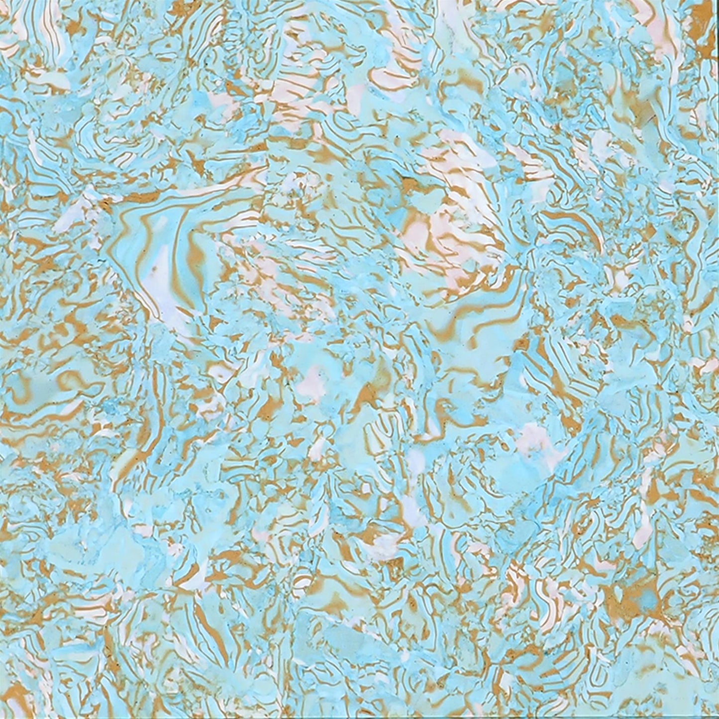 [Incudo] Blue Fine Shell Celluloid Laminate Acrylic Sheet - 98x98x3mm, Sample