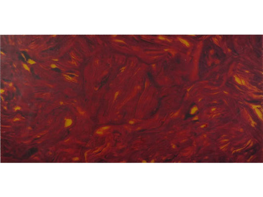 Incudo Red Tortoiseshell Celluloid Sheet - 200x100x1.5mm (7.9x3.94x0.06")