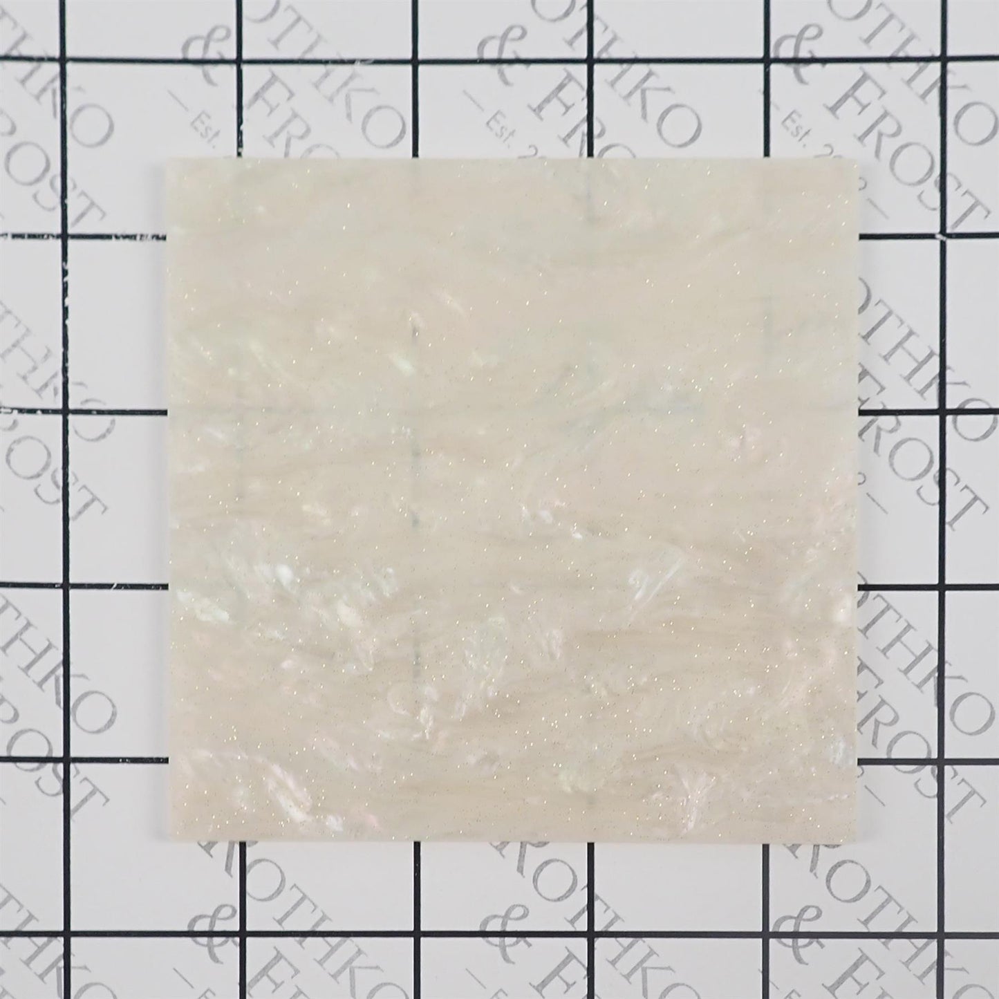 Incudo White Glittering Pearl Acrylic Sheet - 300x200x3mm (11.8x7.87x0.12")
