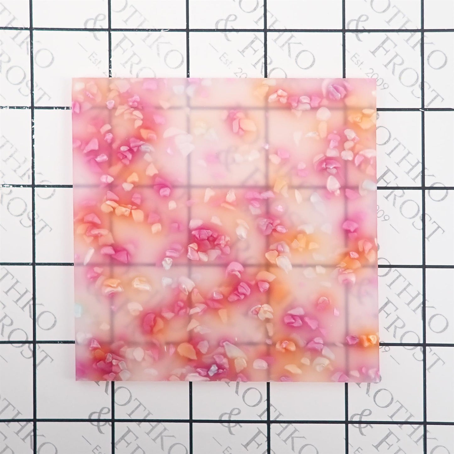 Incudo Pink Crystal Acrylic Sheet - 400x300x3mm (15.7x11.81x0.12")