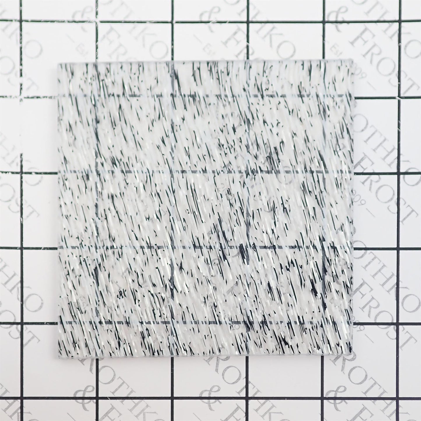 Incudo Black and White Confetti Celluloid Laminate Acrylic Sheet - 300x200x3mm (11.8x7.87x0.12")
