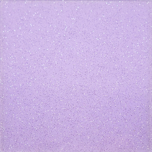 Incudo Lilac Transparent Glitter Acrylic Sheet - 150x125x3mm