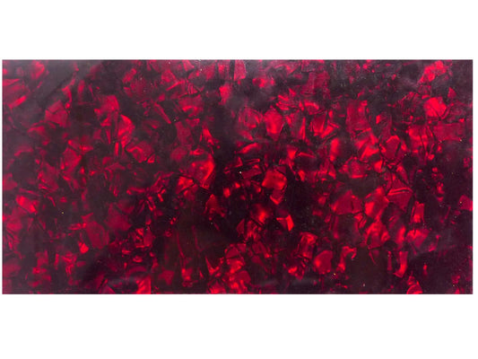 Incudo Red Pearloid Celluloid Sheet - 200x100x0.8mm (7.9x3.94x0.03")