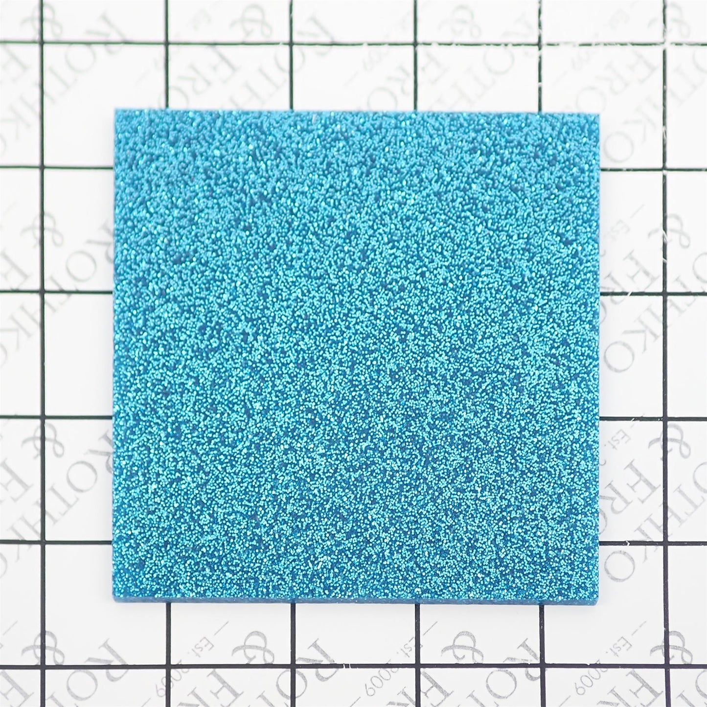 Incudo Cyan 2-Sided Glitter Acrylic Sheet - 300x200x3mm (11.8x7.87x0.12")