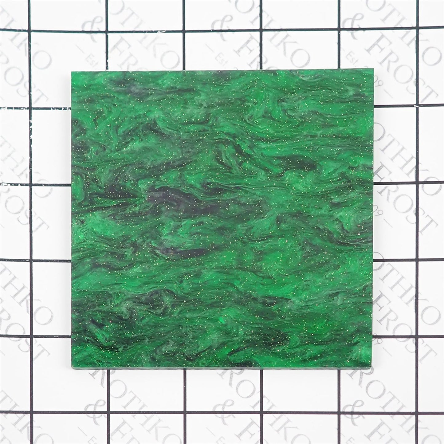 Incudo Green/Purple Glittering Smoky Acrylic Sheet - 150x125x3mm