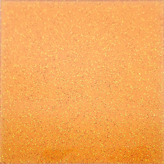 Incudo Orange Transparent Glitter Acrylic Sheet - 500x300x3mm