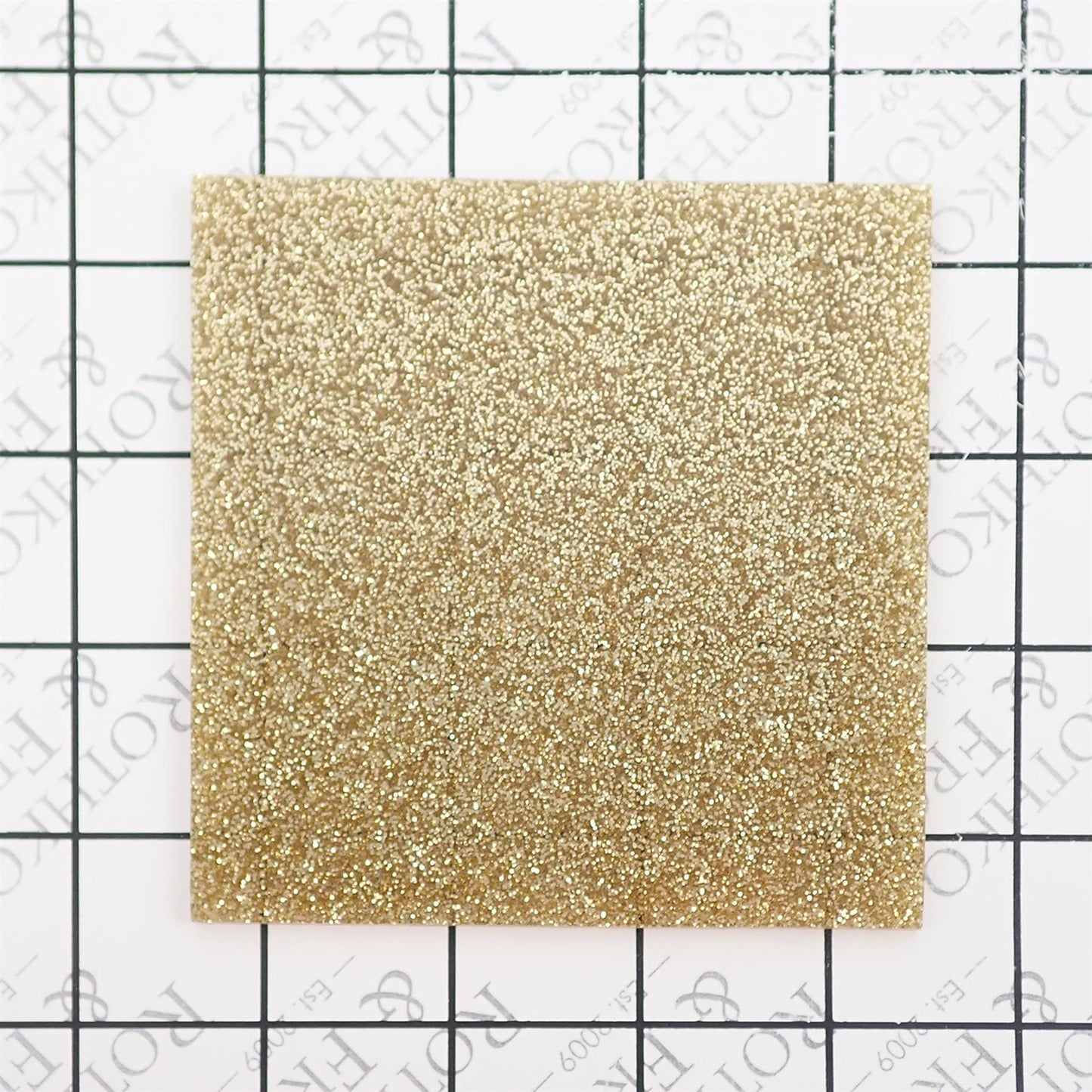 Incudo Light Gold Glitter Acrylic Sheet - 150x125x3mm