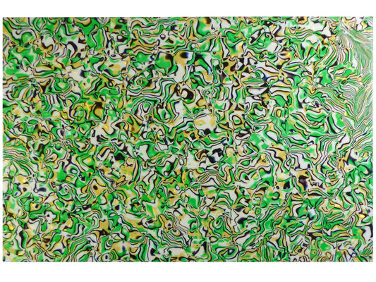 Borderlands Green and White Shell PVC Sheet - 430x290x2.5mm (16.9x11.42x0.1"), 4-Ply
