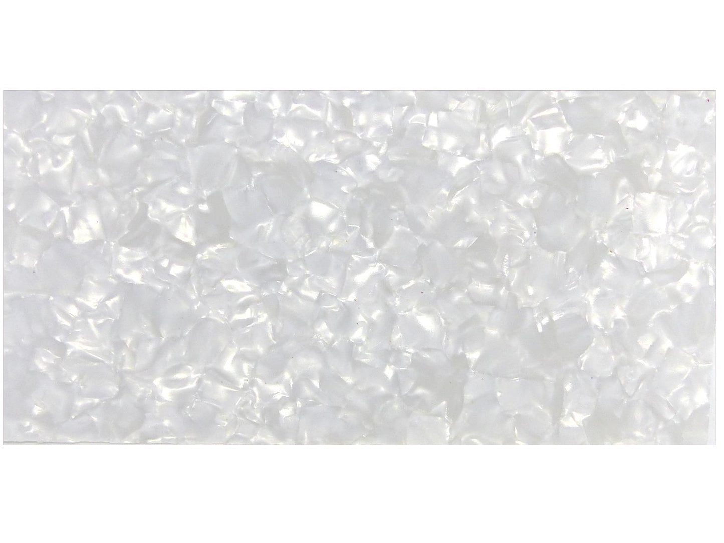 Incudo White Pearloid Celluloid Sheet - 200x100x0.96mm (7.9x3.94x0.04")