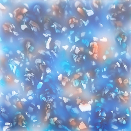 Incudo Steel Blue Crystal Acrylic Sheet - 300x200x3mm (11.8x7.87x0.12")