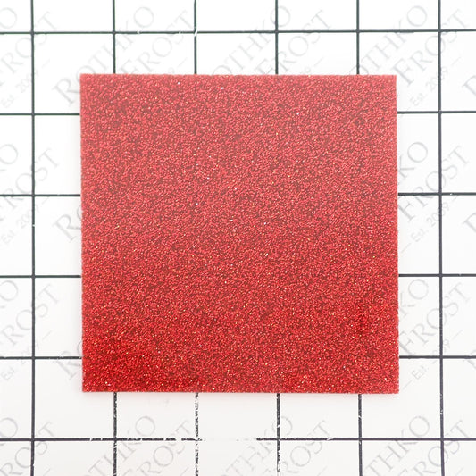 Incudo Red Glitter Acrylic Sheet - 600x400x3mm