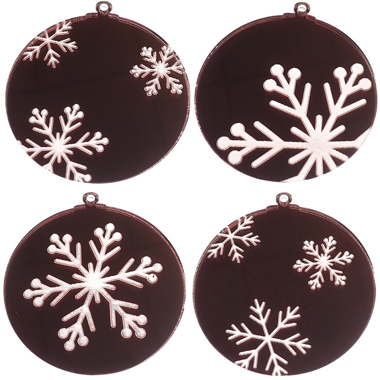 [R&F] Rose Gold Mirror Acrylic Bauble Decorations - 80x80x3mm