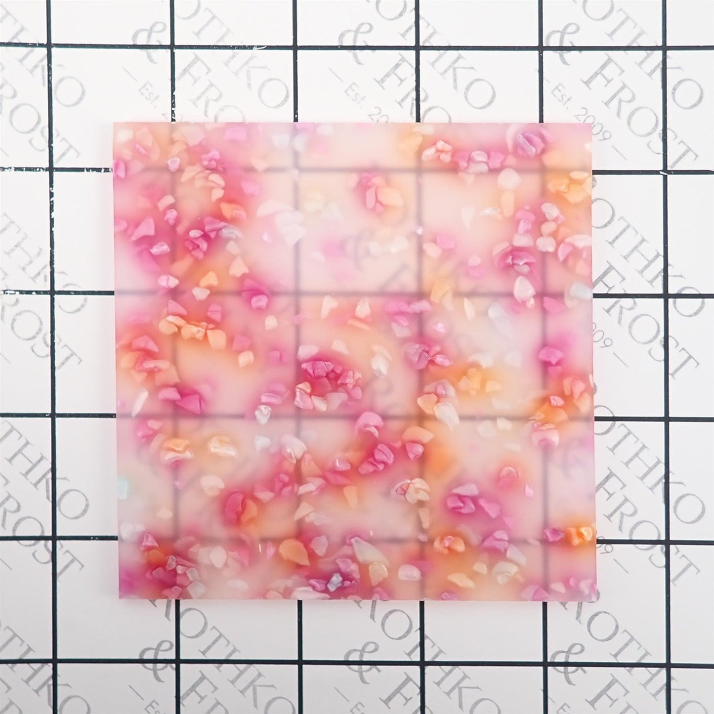 Incudo Pink Crystal Acrylic Sheet - 150x125x3mm