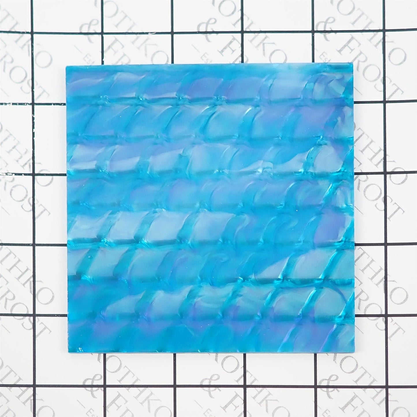 Incudo Cyan Blue Snakeskin Acrylic Sheet - 400x300x3mm