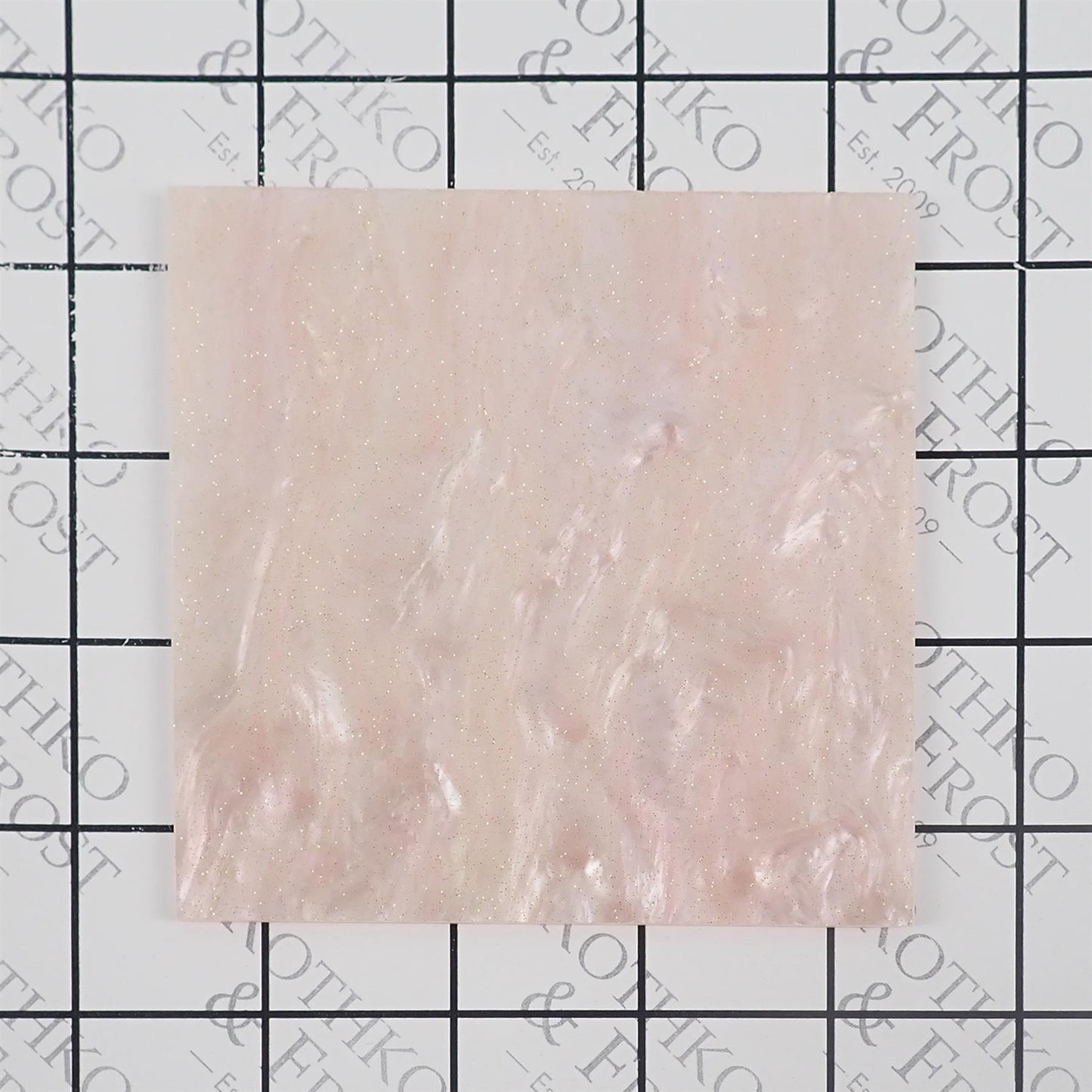 Incudo Baby Pink Glittering Pearl Acrylic Sheet - 400x300x3mm (15.7x11.81x0.12")