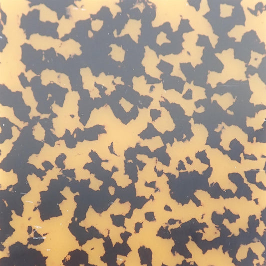 Incudo Dark Spotted Tortoiseshell Celluloid Laminate Acrylic Sheet - 150x125x3mm