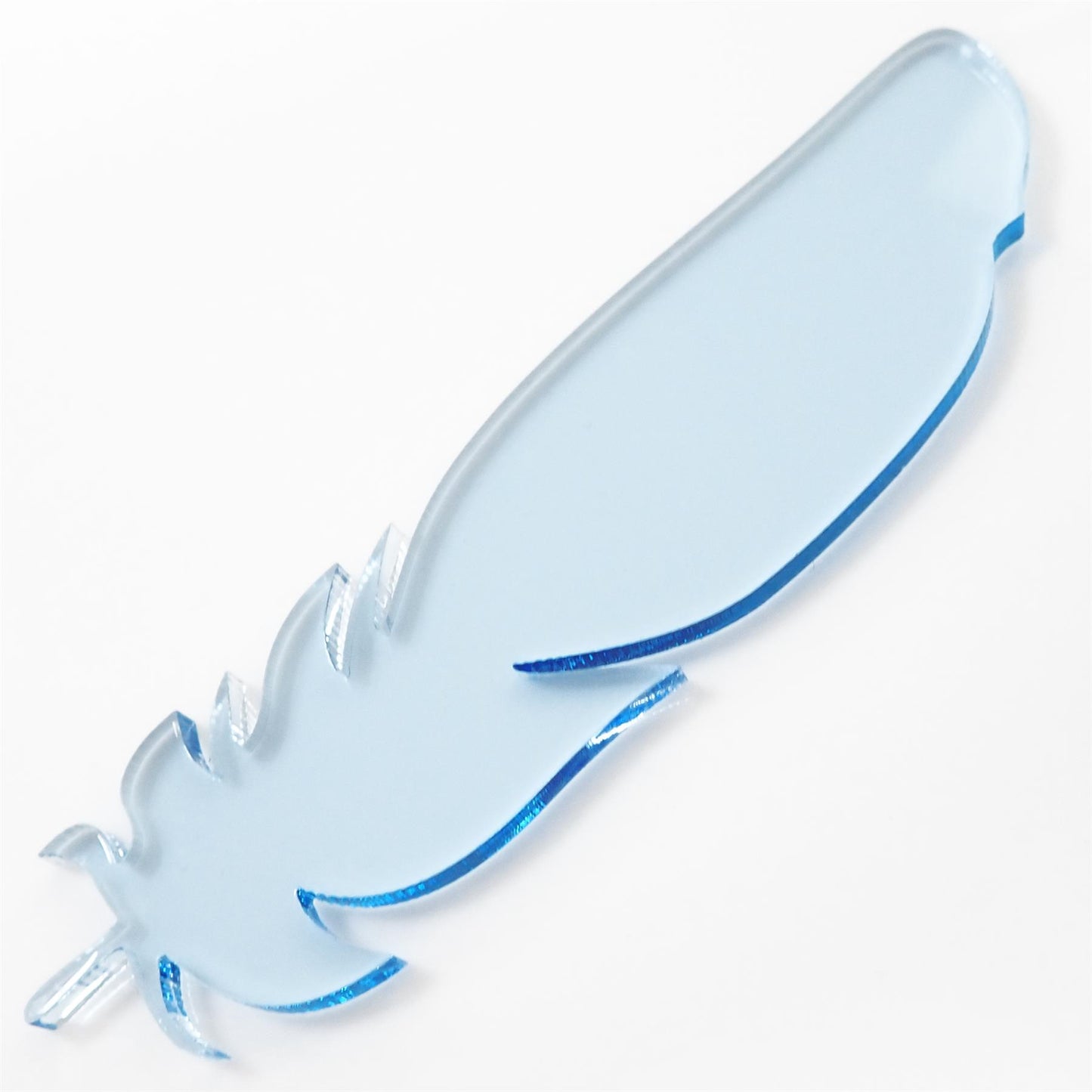 [R&F] Glass Look Cast Acrylic Feather Decorations, 100mm (Style 1) (Pack of 5)