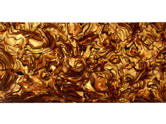 Incudo Brown Tiger Shell Celluloid Sheet - 195x95x1.5mm (7.7x3.74x0.06")