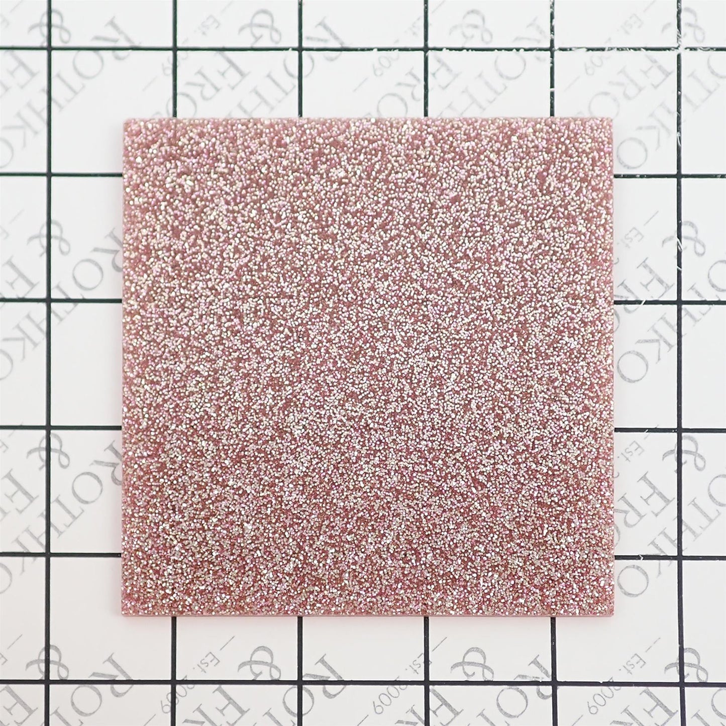 Incudo Rose Gold Glitter Acrylic Sheet - 500x300x3mm