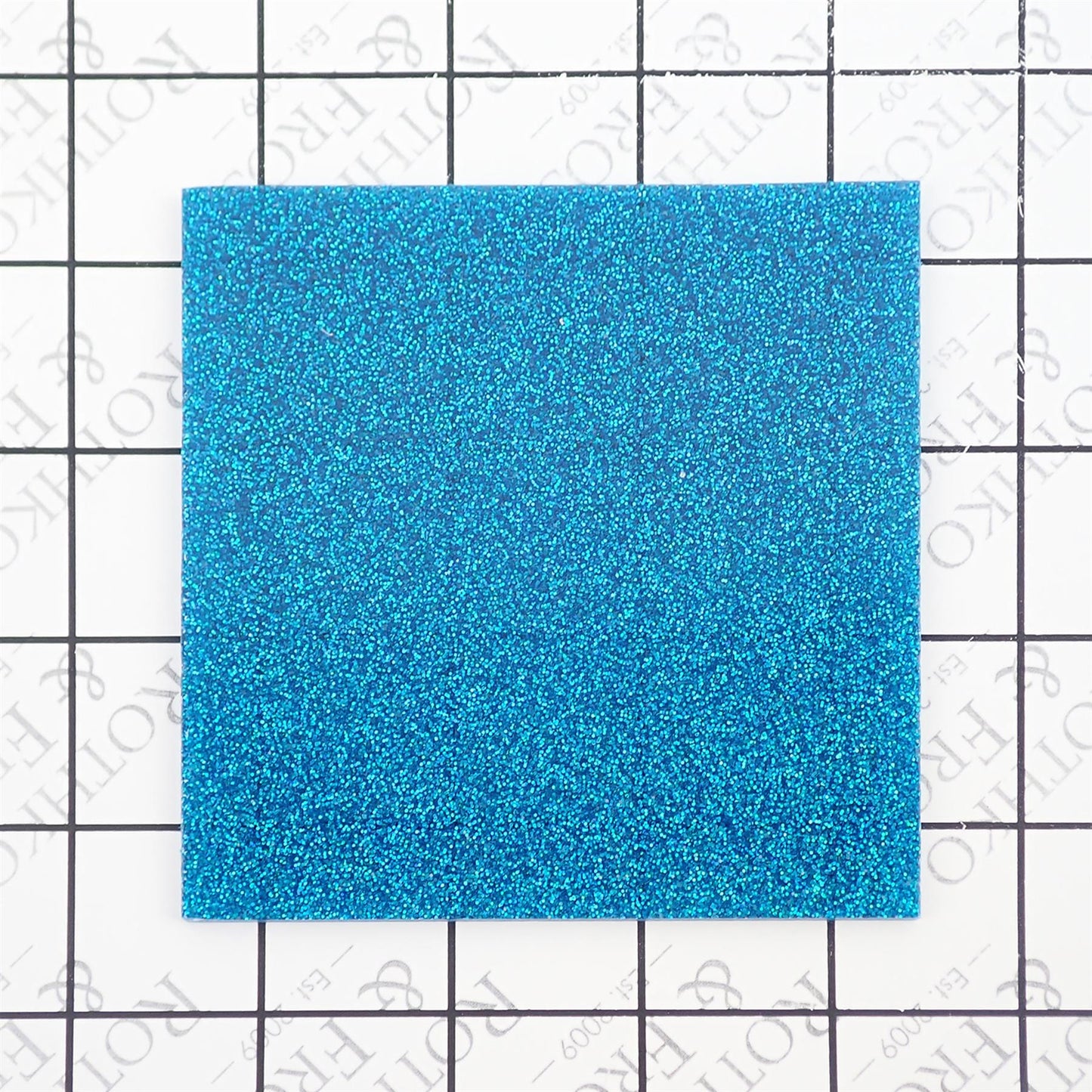 Incudo Cyan Blue Holographic Glitter Acrylic Sheet - 300x250x3mm