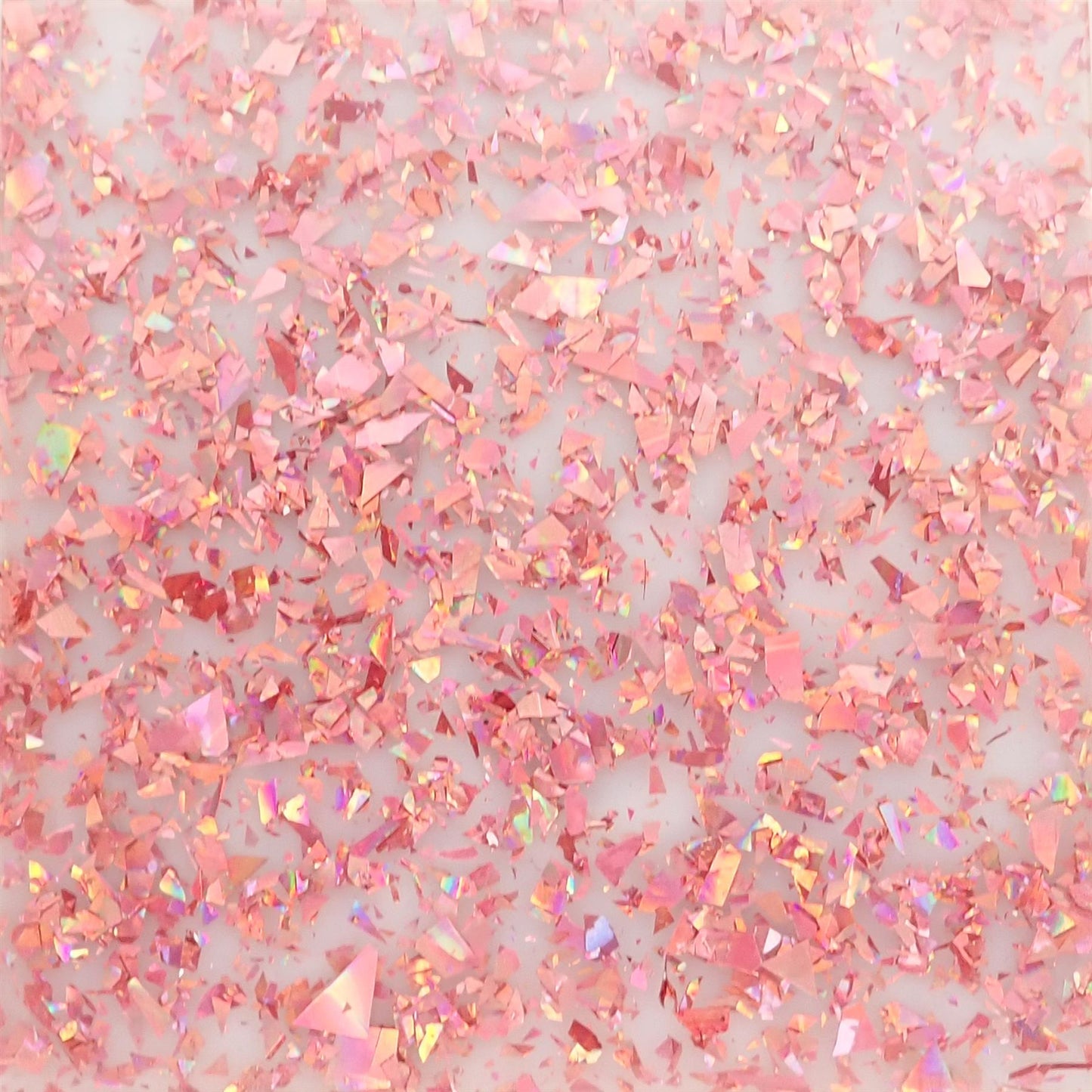 Incudo Rose Gold Transparent Chunky Glitter Acrylic Sheet - 250x150x3mm
