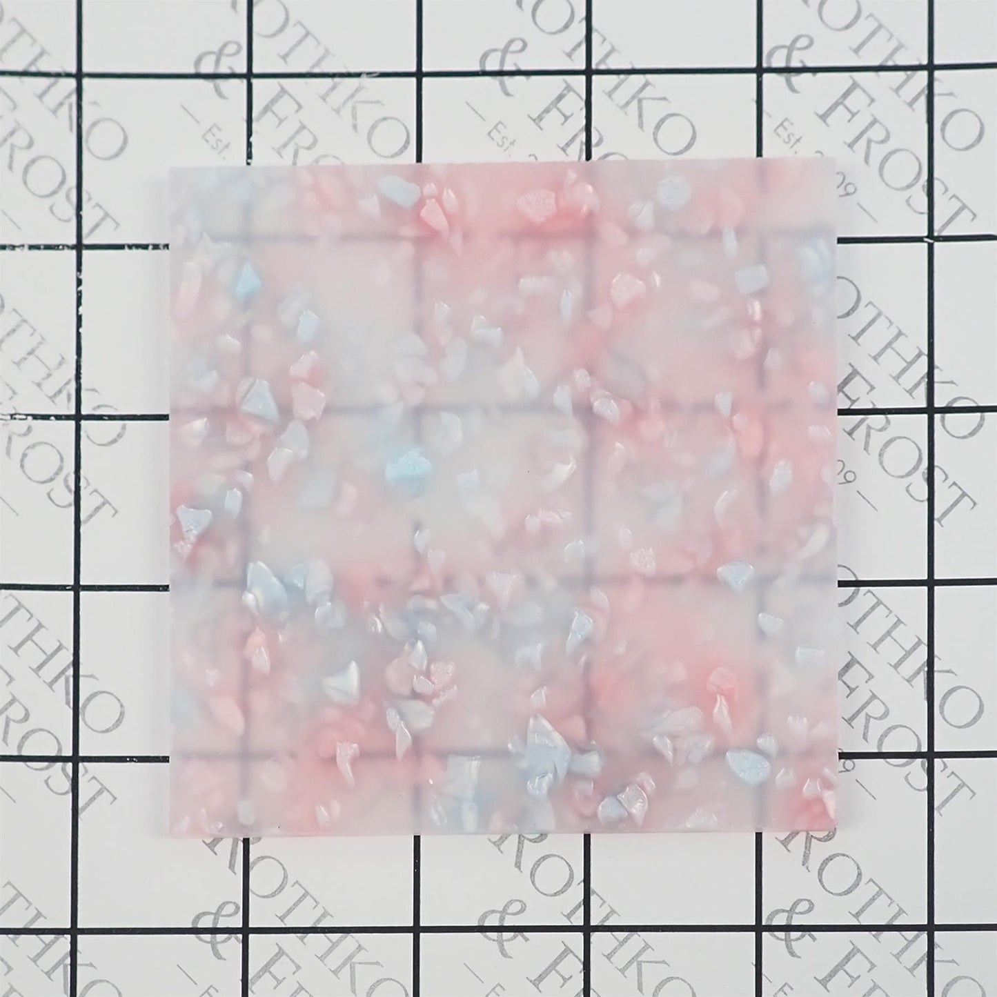 Incudo Baby Pink Crystal Acrylic Sheet - 300x200x3mm (11.8x7.87x0.12")