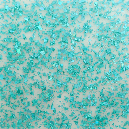 Incudo Turquoise Transparent Chunky Glitter Acrylic Sheet - 250x150x3mm