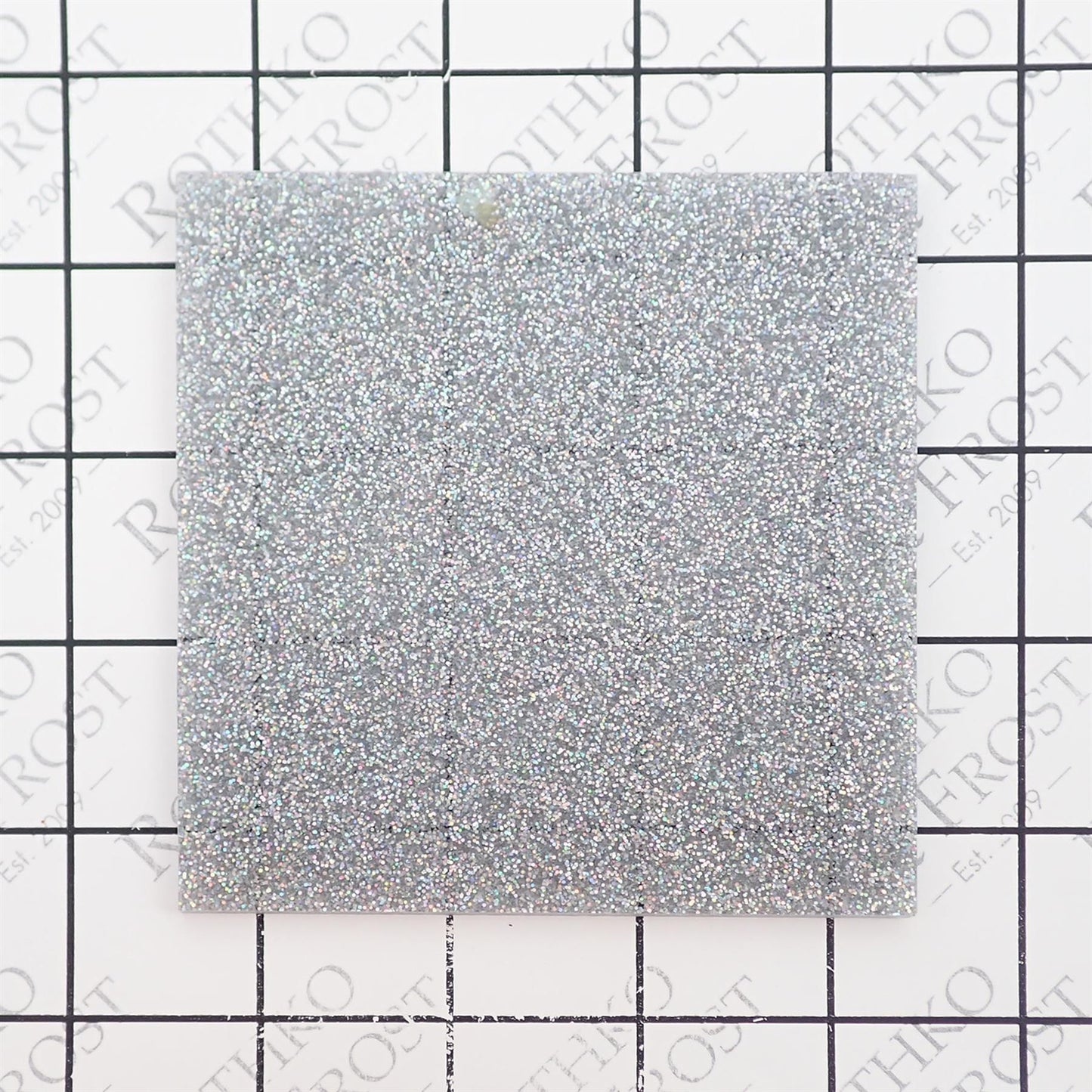 Incudo Silver Holographic Glitter Acrylic Sheet - 250x150x3mm