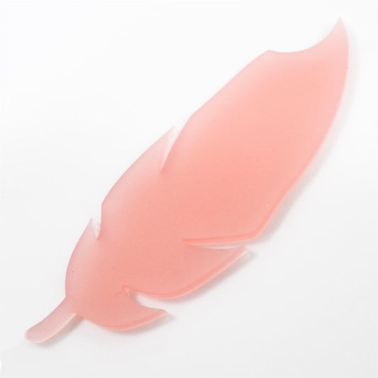 [R&F] Blush Pink Acrylic Feather Decorations, 100mm (Style 9) (Pack of 4)