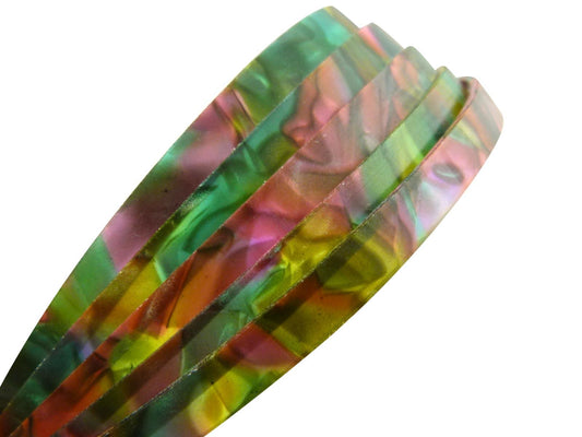 Incudo Rainbow Pearloid Celluloid Guitar Binding - 1600x6x1.5mm (63x0.24x0.06")