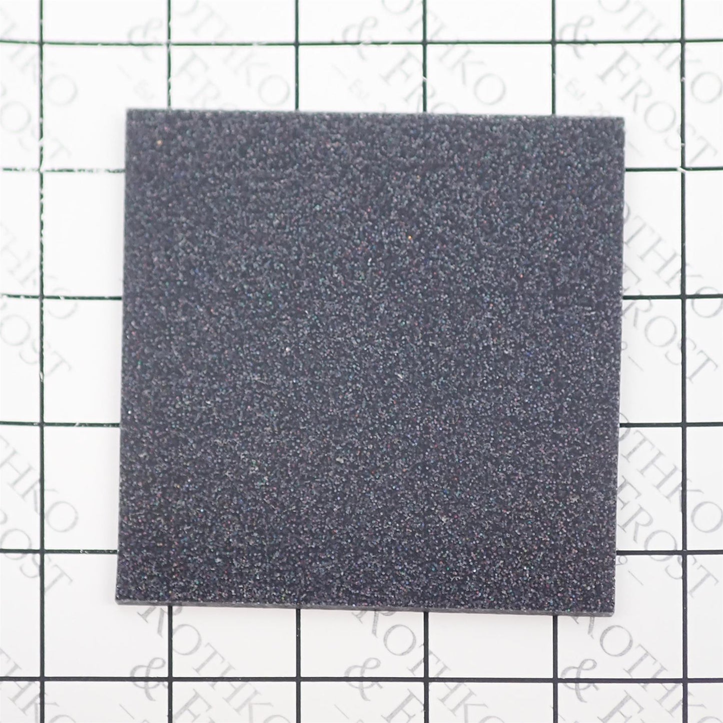 Incudo Black Holographic Glitter Acrylic Sheet - 150x125x3mm