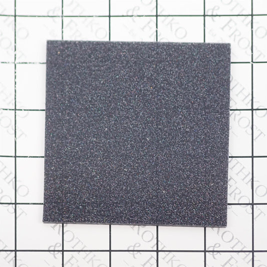 Incudo Black Holographic Glitter Acrylic Sheet - 150x125x3mm